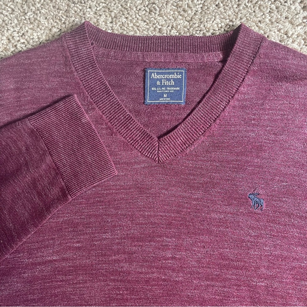 Abercrombie & Fitch pullover sweater layering preppy lightweight medium‎ mens